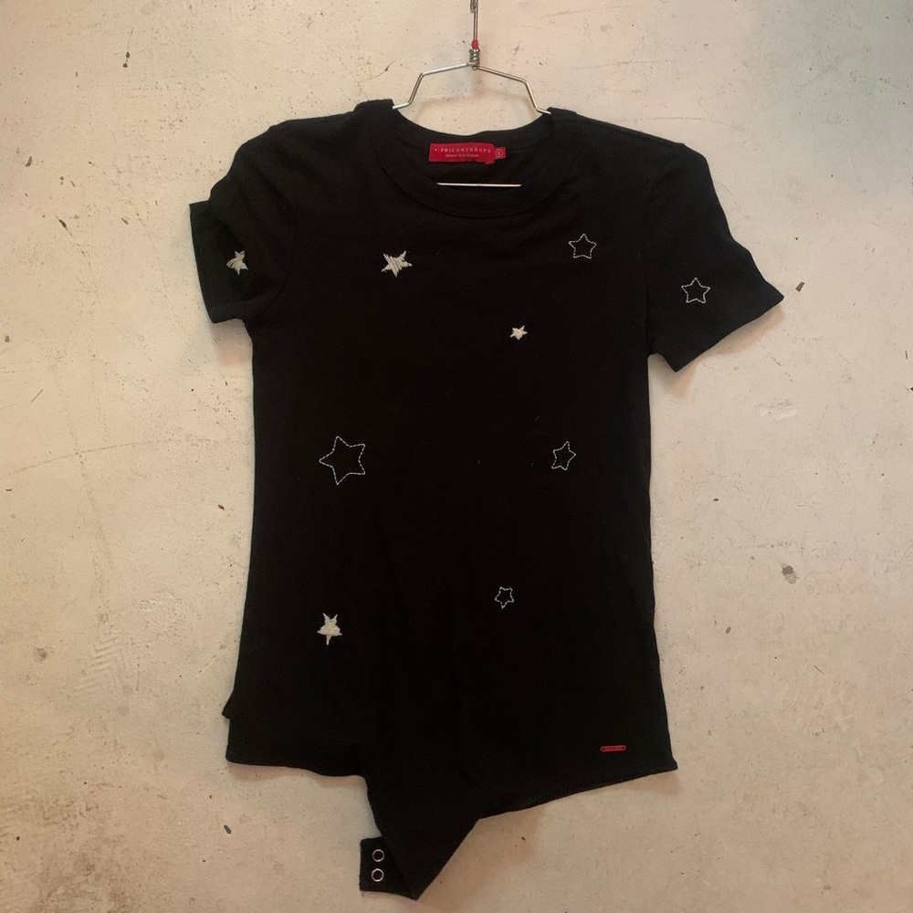 N Philanthropy Black Stars Bodysuit